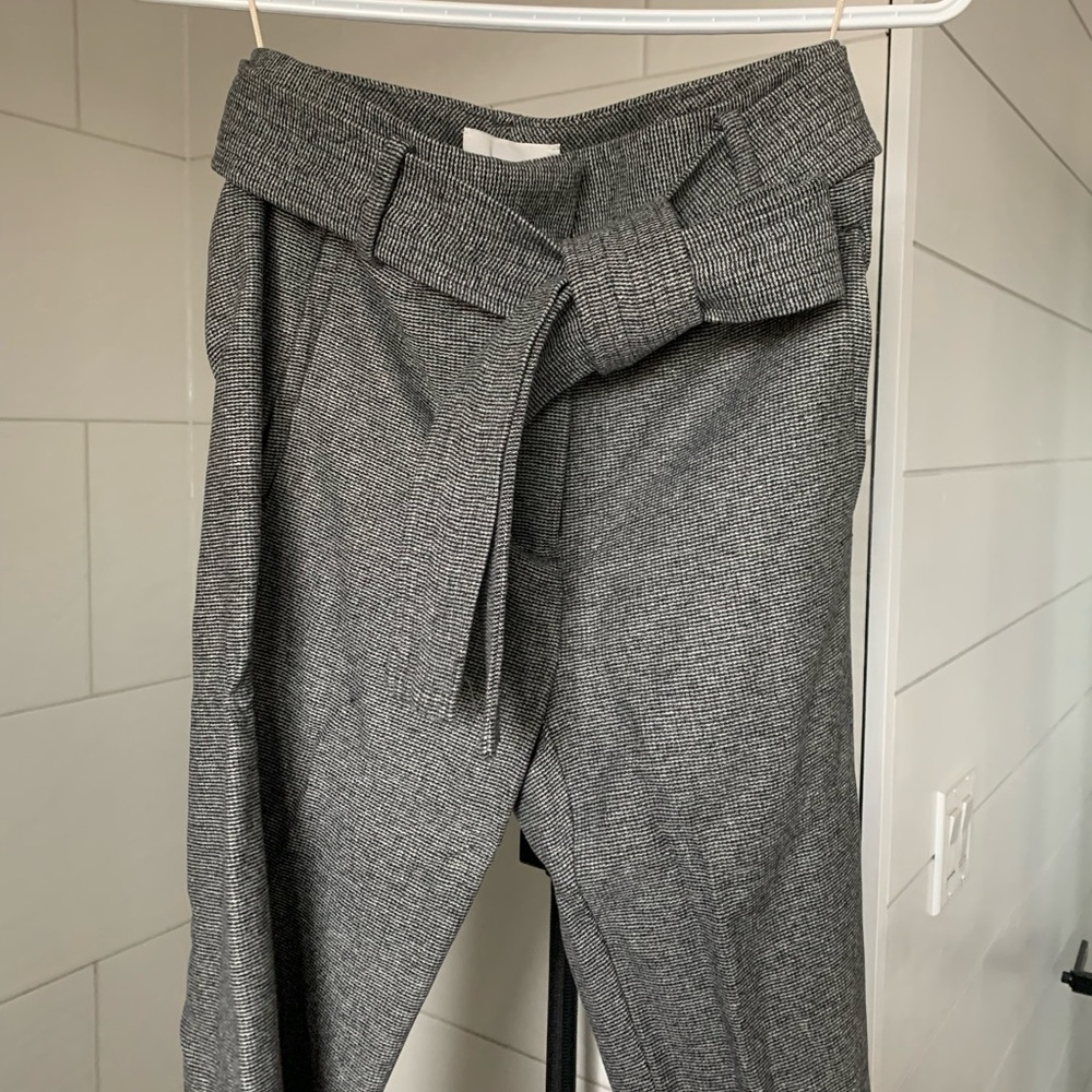 Aritzia Wilfred GREY The New Tie-Front Wool Cashmere 
Jallade Pant size 2